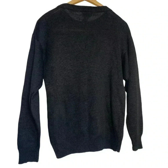 Mr Noah VINTAGE black sequined bow Christmas, holiday, festive sweater-size S - Picture 2 of 7